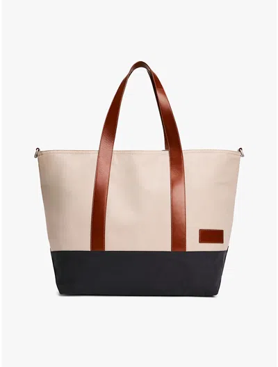 Tommy Hilfiger Colorblock Tote Bag In Classic Beige