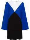 Tommy Hilfiger Colour-block Midi Dress In Blue