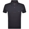 Tommy Hilfiger Contrast Collar Polo Navy In Black