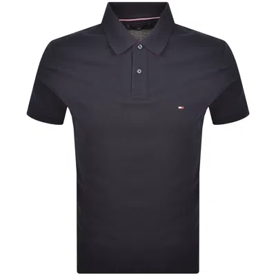 Tommy Hilfiger Contrast Collar Polo Navy In Black