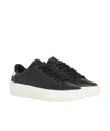 Tommy Hilfiger Black Polyethylene Men Sneaker In Black/silver