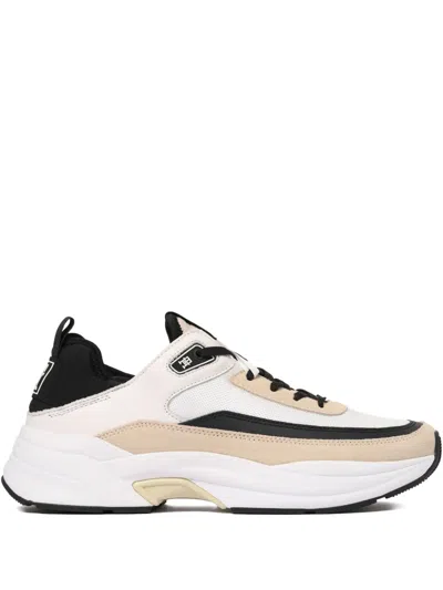 Tommy Hilfiger Contrast Panel Th Monogram Sneakers In White