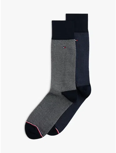 Tommy Hilfiger Contrast Pique Trouser Sock 2 In Multi