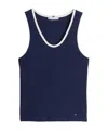 Tommy Hilfiger Contrast Slim Tank Top In Blue