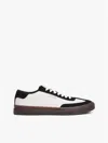 Tommy Hilfiger Contrast Suede Sneaker In Ecru