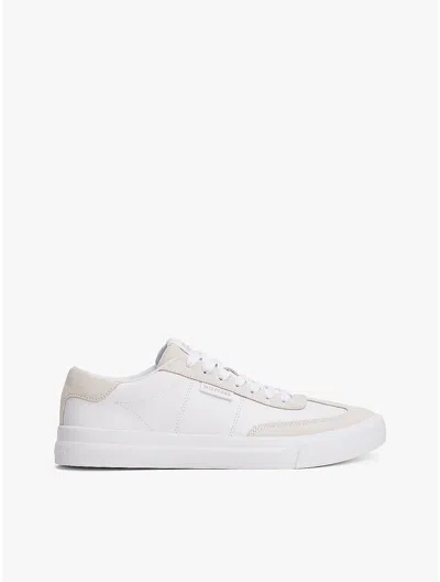 Tommy Hilfiger Contrast Suede Sneaker In White