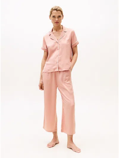 Tommy Hilfiger Contrast Trim Shirt & Pant Sleep Set