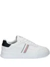 Tommy Hilfiger Contrasting Lace Up Trainers In Weiss