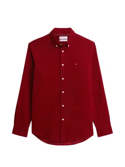 Tommy Hilfiger Corduroy Button-down Shirt In Red