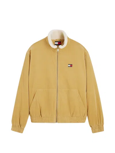 Tommy Hilfiger Corduroy Fleece-collar Jacket In Yellow