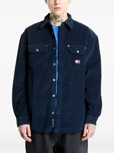 Tommy Hilfiger Corduroy Overshirt In Blue
