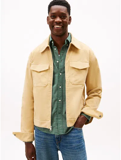 Tommy Hilfiger Corduroy Zip Jacket In Yellow