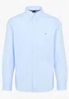 Tommy Hilfiger Core Flex Poplin Solid Rf Shirt In Blue