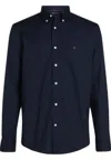 Tommy Hilfiger Core Flex Poplin Solid Rf Shirt In Blue