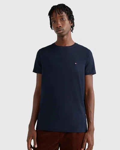 Tommy Hilfiger Core Stretch Mens Slim C-neck T-shirt In Blue