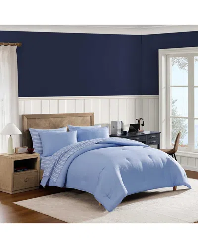 Tommy Hilfiger Core Stripe Comforter Set In Blue