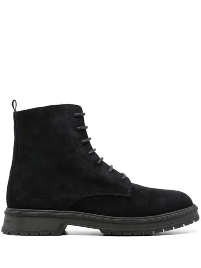 Tommy Hilfiger Core Suede Boots In Blue