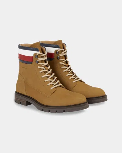 Tommy Hilfiger Corporate Hilfiger Mens Nubuck Boots In Brown