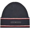 Tommy Hilfiger Corporate Lambs Wool Beanie Navy In Navy