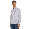 Tommy Hilfiger Cotton And Linen Printed Shirt In White