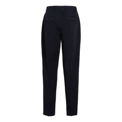 Tommy Hilfiger Cotton And Linen Trousers In Blue