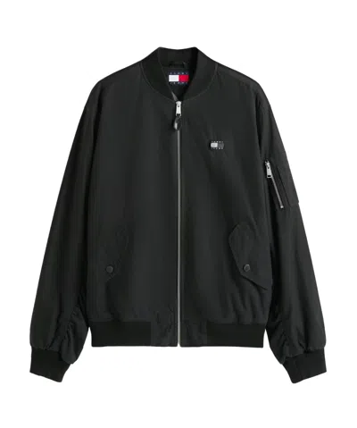 Tommy Hilfiger Cotton Bomber Jacket In Black