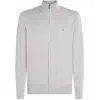Tommy Hilfiger Cotton Cashmere Zip-thru Cardigan In Grey