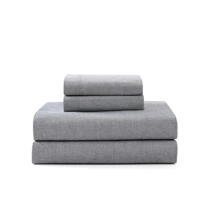 Tommy Hilfiger Cotton Chambray Sheet Set In Gray