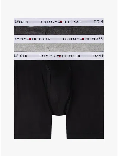 Tommy Hilfiger Cotton Classics Boxer Brief 3pk In Grey Heather