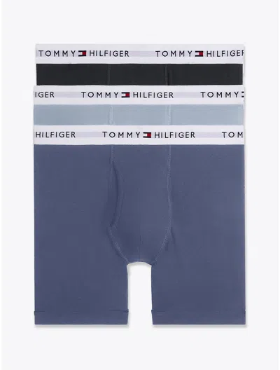 Tommy Hilfiger Cotton Classics Boxer Brief 3 In Vintage Blue