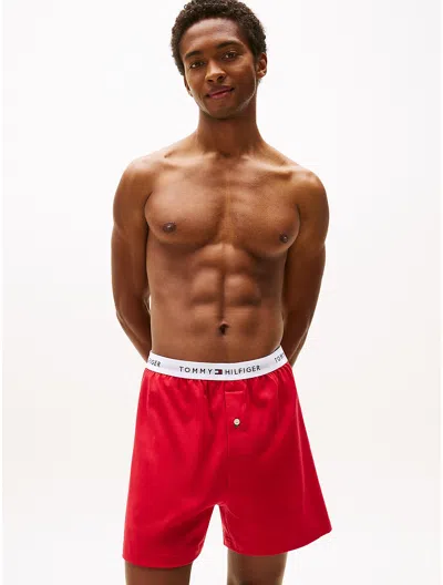 Tommy Hilfiger Cotton Classics Boxer Single Pack In Mahogany