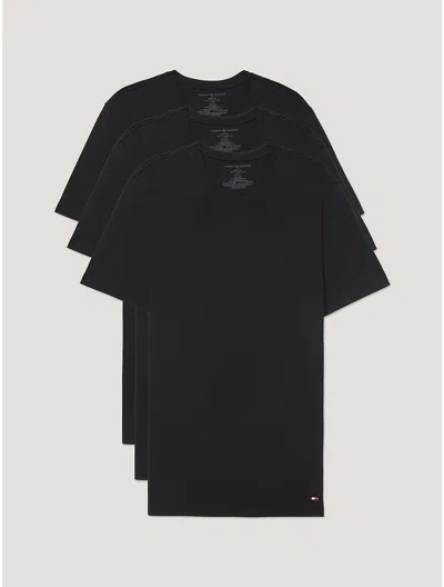 Tommy Hilfiger Cotton Classics Crewneck Undershirt 3 In Black