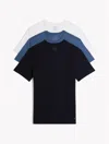 Tommy Hilfiger Cotton Classics Crewneck Undershirt 3 In Stonehedge