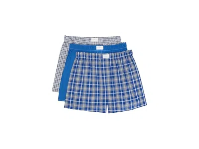 Tommy Hilfiger Cotton Classics Woven Boxer 3-pack In Blue