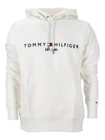 Tommy Hilfiger Cotton Hoodie In Cloud Htr (grey)