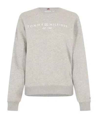 Tommy Hilfiger Cotton Logo Sweatshirt In White