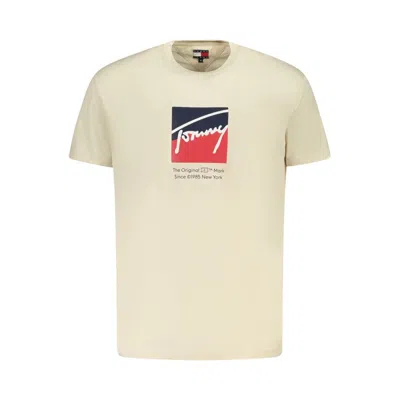 Tommy Hilfiger Cotton Men Men's T-shirt In Neutral