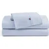 Tommy Hilfiger Cotton Percal Sheet Set In Blue