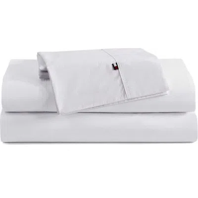 Tommy Hilfiger Cotton Percal Sheet Set In White