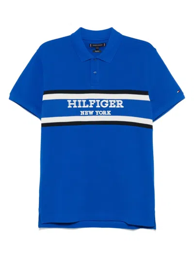 Tommy Hilfiger Cotton Polo Shirt In Blue