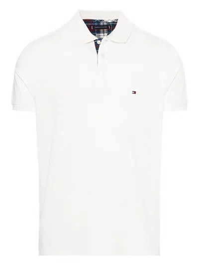 Tommy Hilfiger Cotton Polo Shirt In Weiss