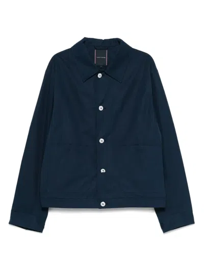 Tommy Hilfiger Cotton Shirt Jacket In Blue