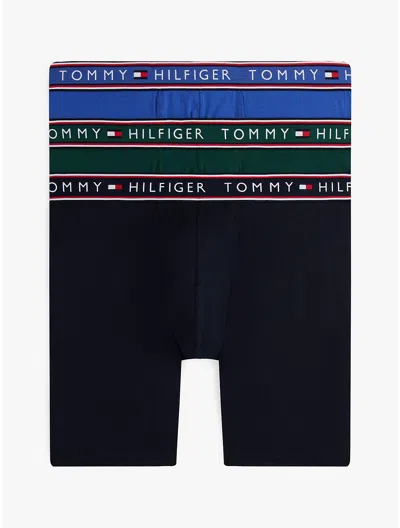 Tommy Hilfiger Cotton Stretch Boxer Brief 3 In Blue