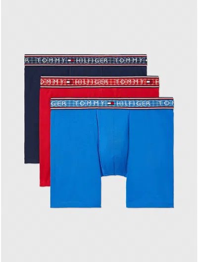 Tommy Hilfiger Stretch Boxer Brief 3pk In Mahogany