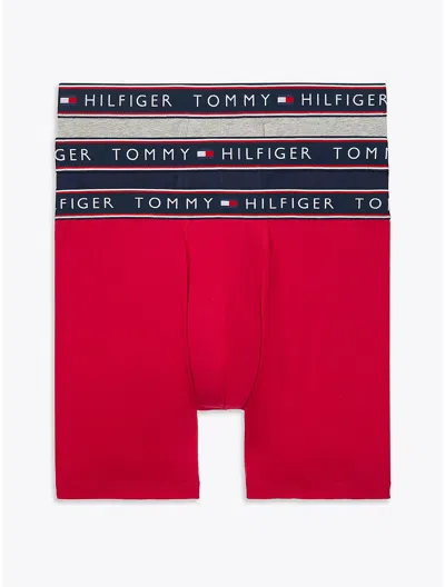 Tommy Hilfiger Cotton Stretch Boxer Brief 3 In Mahogany