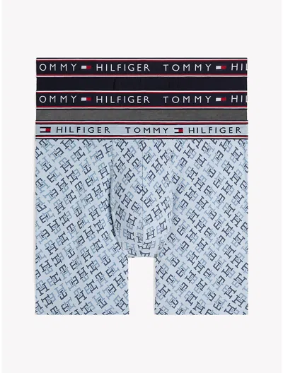 Tommy Hilfiger Cotton Stretch Boxer Brief 3 In Pearl Blue