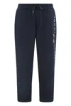 Tommy Hilfiger Cotton Track-pants Elastic Waistband In Blue