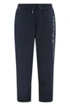 Tommy Hilfiger Cotton Track-pants Elastic Waistband In Blue