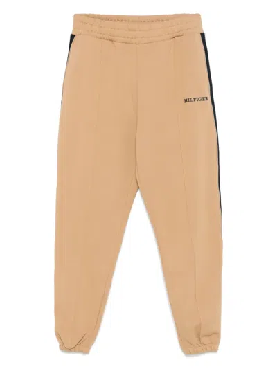 Tommy Hilfiger Cotton Track Pants In Brown