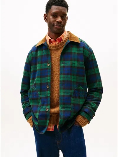 Tommy Hilfiger Cotton Twill Barn Jacket In Green